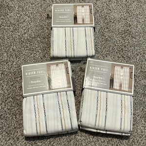 NWT Brayden Window panel (3)set, 50 by 84L by Homewear